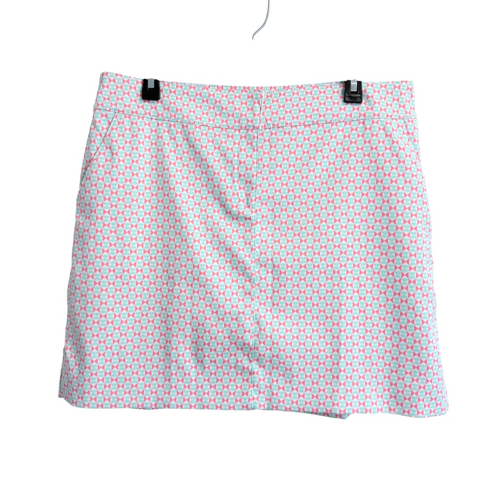 IZOD Golf Womens Geometric Print Skort Pink Mint Green Active Skirt Size 10